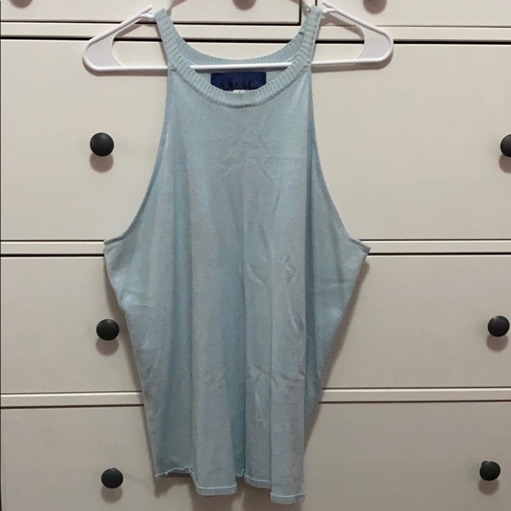 Baby Blue Tank Top Blouse